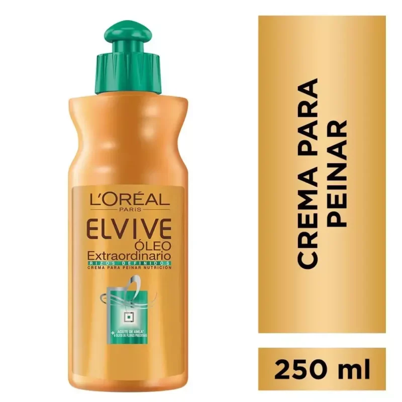 Elvive Crema de Peinar x 250 ml: OLEO EXTRAORDINARIO (Rizos)