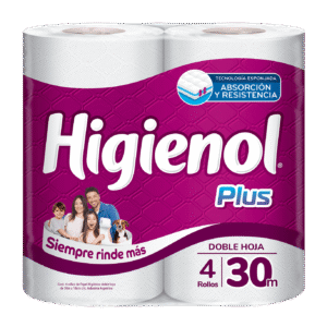 papel higienico plus doble hoja x4 rollos