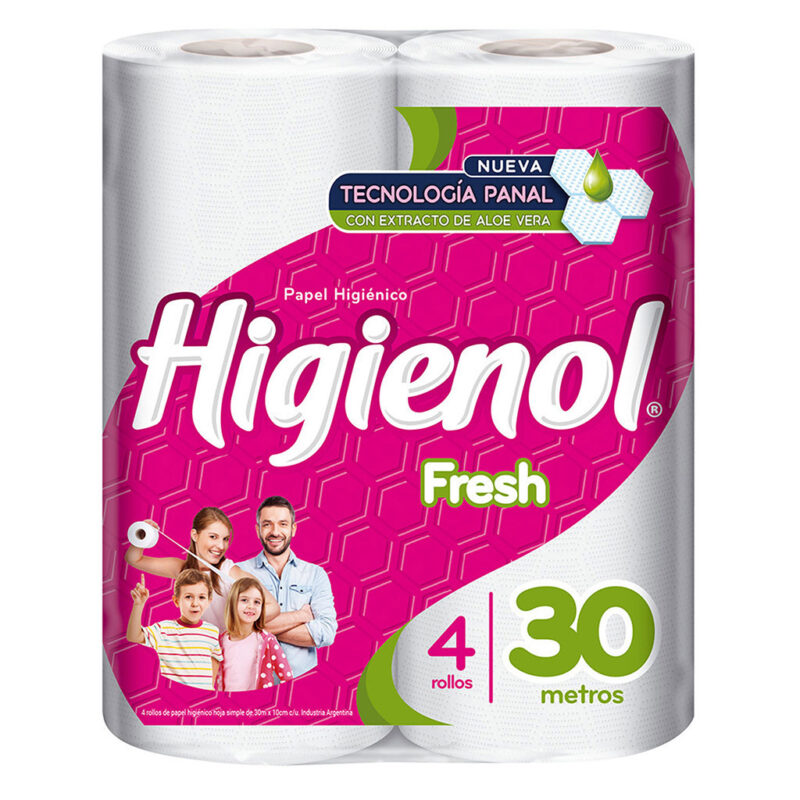 papel higienico fresh simple hoja x4 rollos