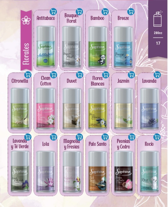 Saphirus aromatizante de ambiente variedad de fragancias
