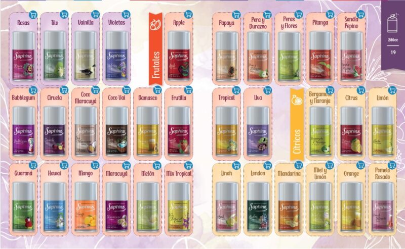 Saphirus aromatizante de ambiente variedad de fragancias