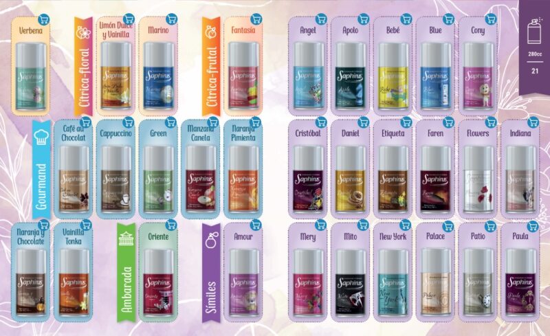 Saphirus aromatizante de ambiente variedad de fragancias