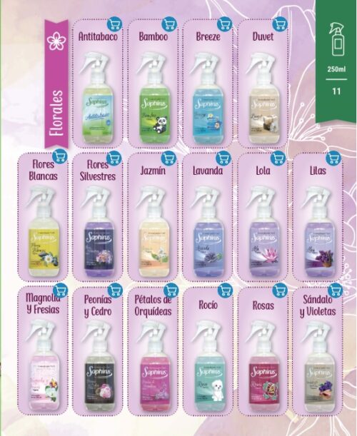 aromatizante textil variedad de fragancias