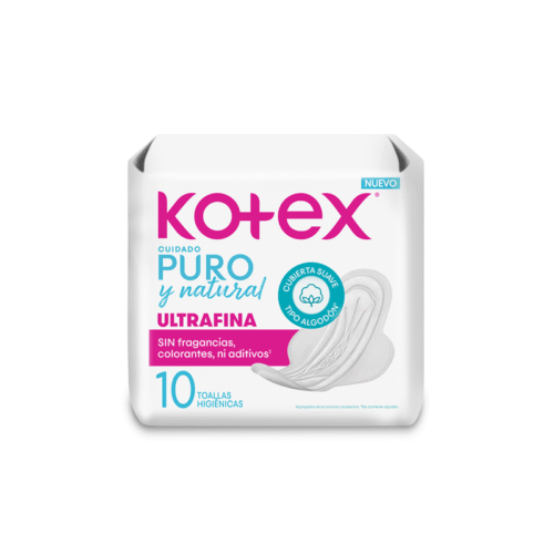 Kotex cuidado puro y natural ultrafina