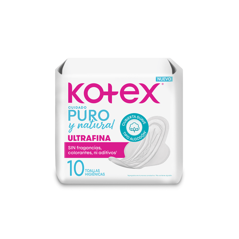 Kotex cuidado puro y natural ultrafina
