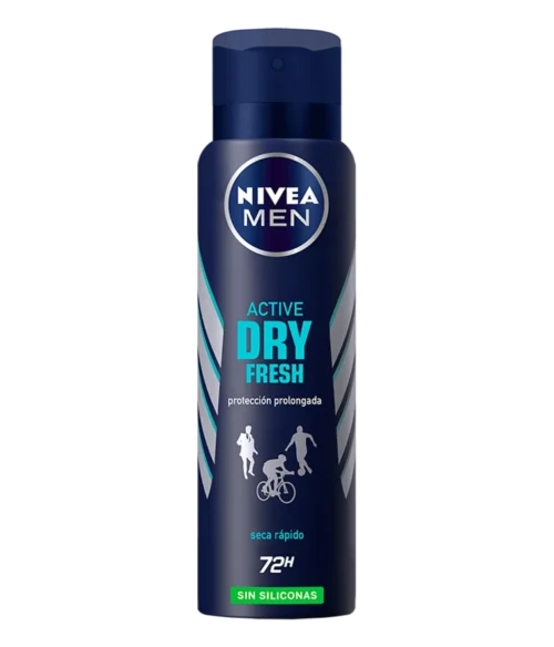 DESODORANTE NIVEA MEN ACTIVE DRY FRESH 150 ML Desodorante Nivea Men en Aerosol x 150 ml: ACTIVE DRY FRESH