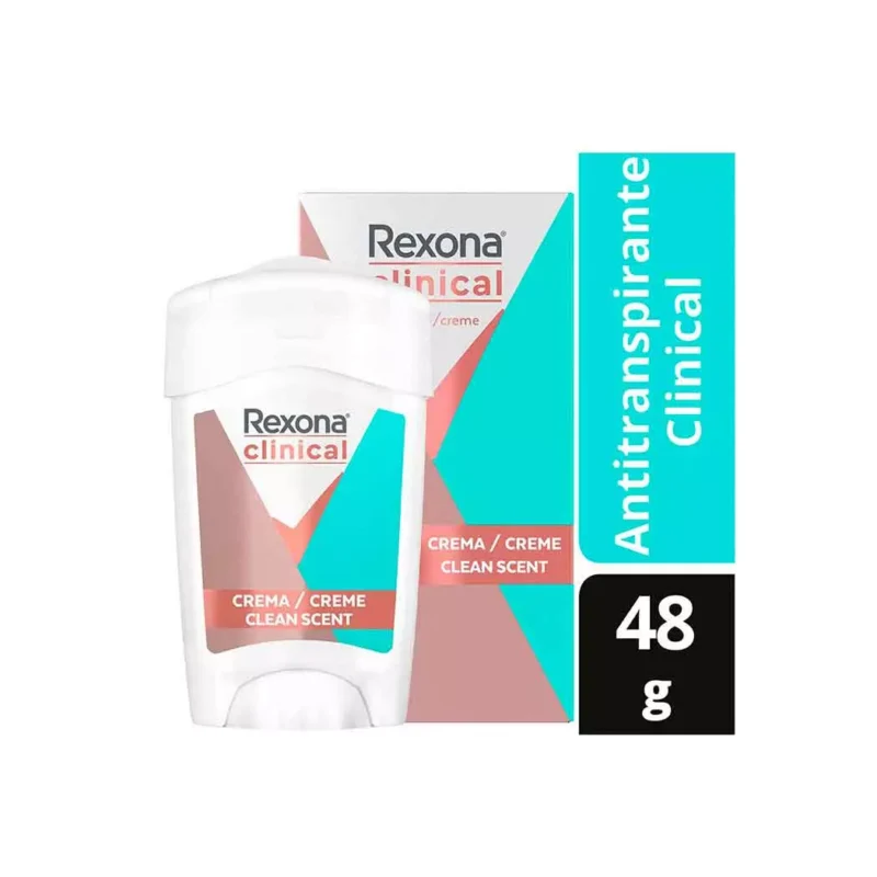 REXONA CLINICAL EN BARRA WOMEN EXTRA SCENT Desodorante Rexona Clinical Women en Barra x 48 grs: CLEAN SCENT