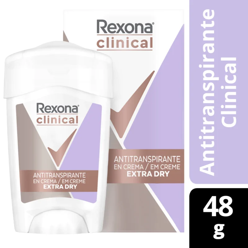 REXONA CLINICAL WOMEN EN BARRE EXTRA DRY Desodorante Rexona Clinical Women en Barra x 48 grs: EXTRA DRY