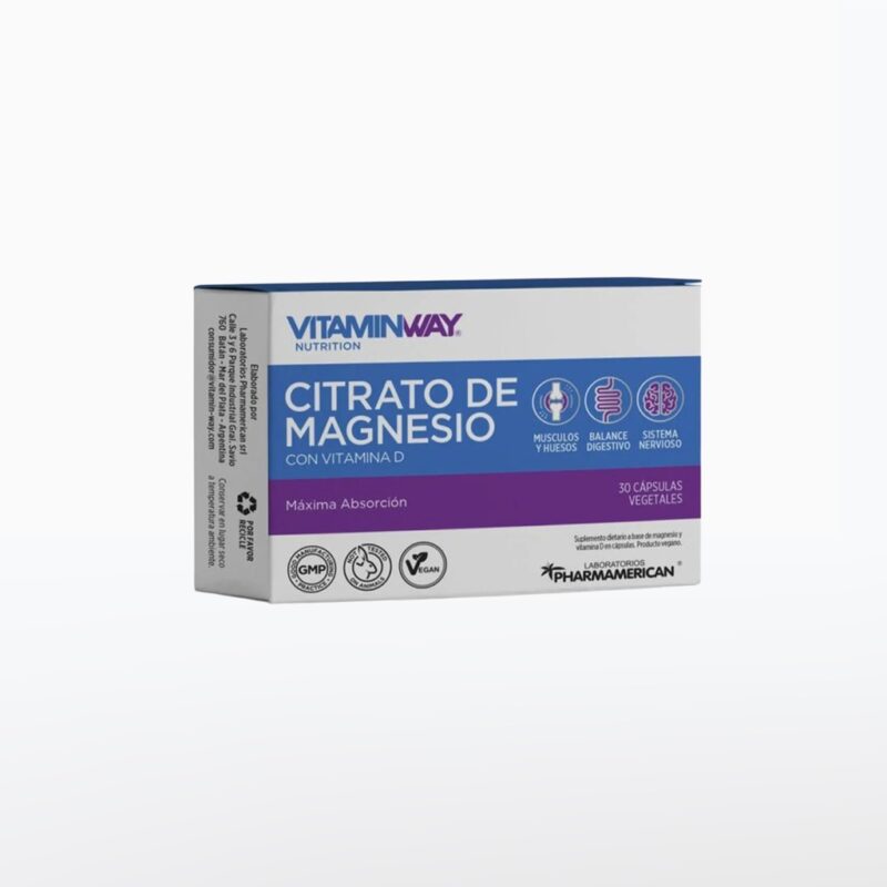 VITAMINWAY CITRATO DE MAGNESIO 30CAPS Vitaminway Citrato De Magnesio