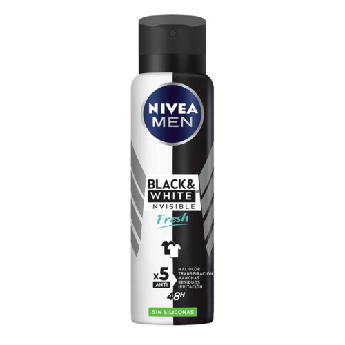 desodorante nivea men black and white aerosol 150 ml Desodorante Nivea Men en Aerosol x 150 ml: BLACK & WHITE INVISIBLE