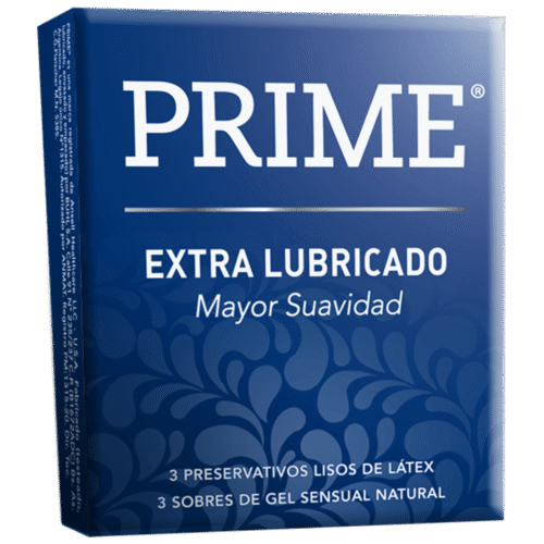 Prime Preservativos Extra Lubricado x 3 unidades.