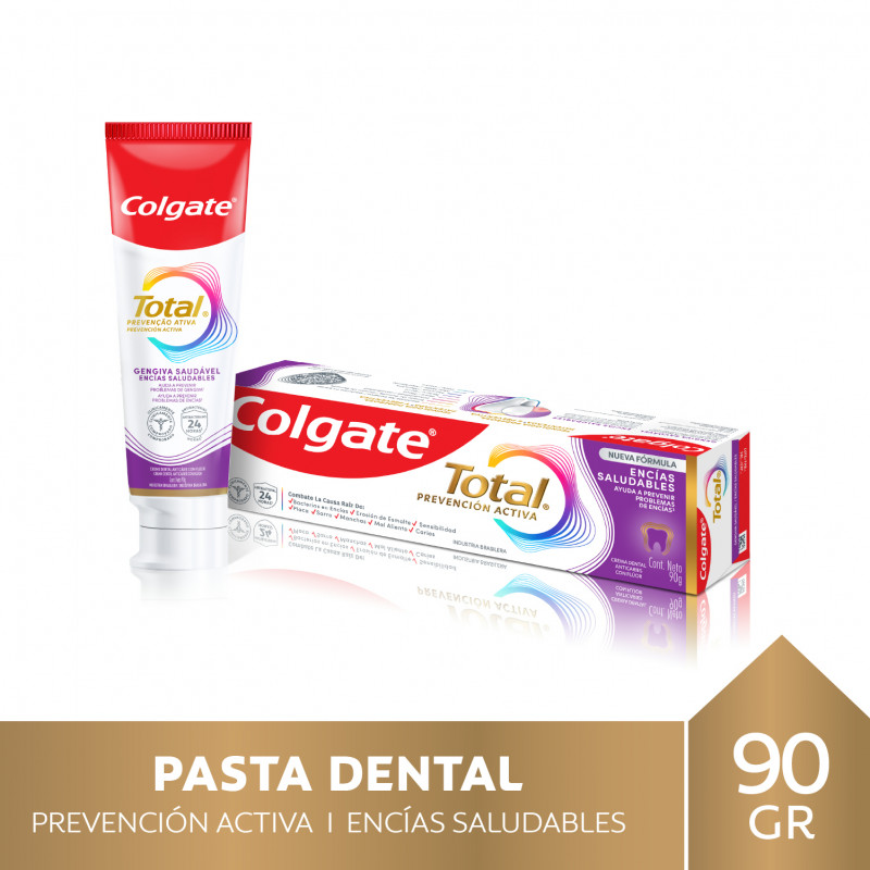 colgate-crema-dental-total-encias-x90g. Crema Dental Colgate Total 12 Encías Reforzadas ...