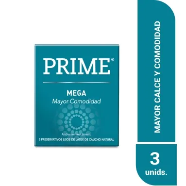 prime-mega_x3 Prime Preservativos Mega x 3 unidades.