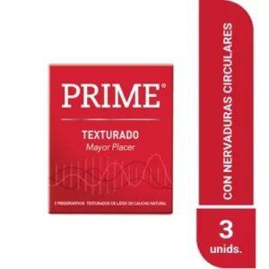 Preservativos Prime Texturado x 3 unidades.