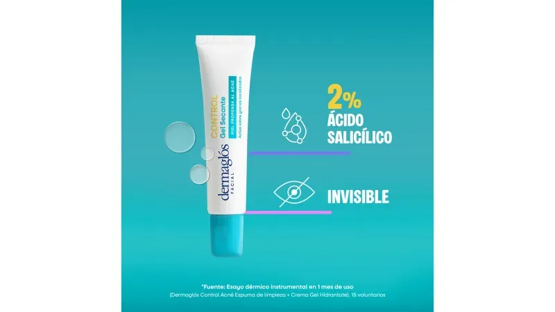 Dermaglós Control Acné Gel Secante x 15 g