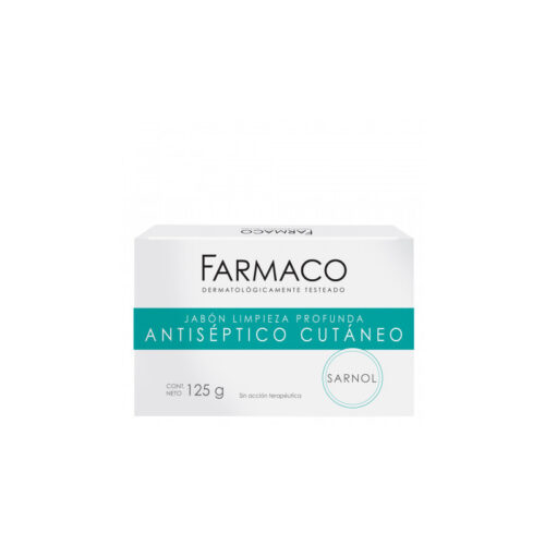 farmaco j Jabón Terapéutico Fármaco Sarnol Antiséptico Cutáneo x 125 g