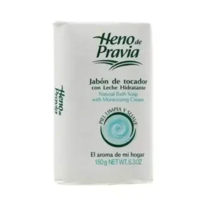 farmamix_heno-de-pravia Jabón en Barra Heno de Pravia Blanco Cremoso con Leche Hidratante 150g