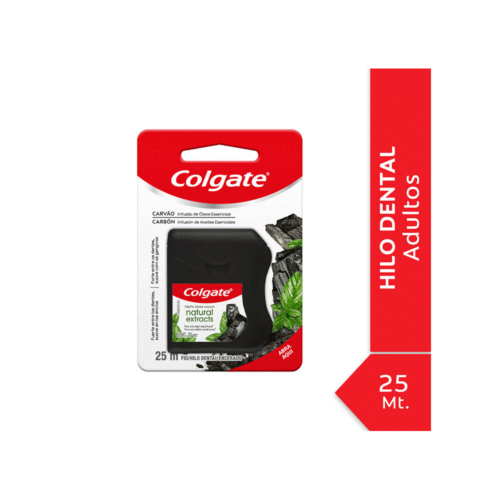 Hilo Dental Colgate Natural Extracts Carbón x 25 metros.