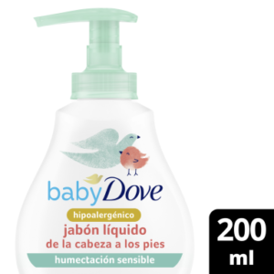 Jabón Líquido Baby Dove Humectación Sensible De La Cabeza A Los Pies 200 ml