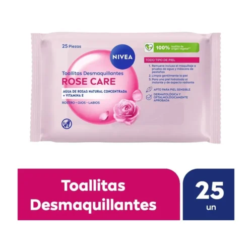 nivea rose care Toallitas Desmaquillantes NIVEA Rose Care paquete de 25 unidades