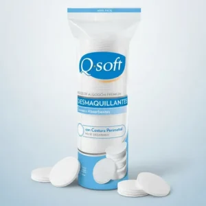qsofft desmaquillante Discos Desmaquillantes de Algodón Q-Soft paquete de 70 unidades.
